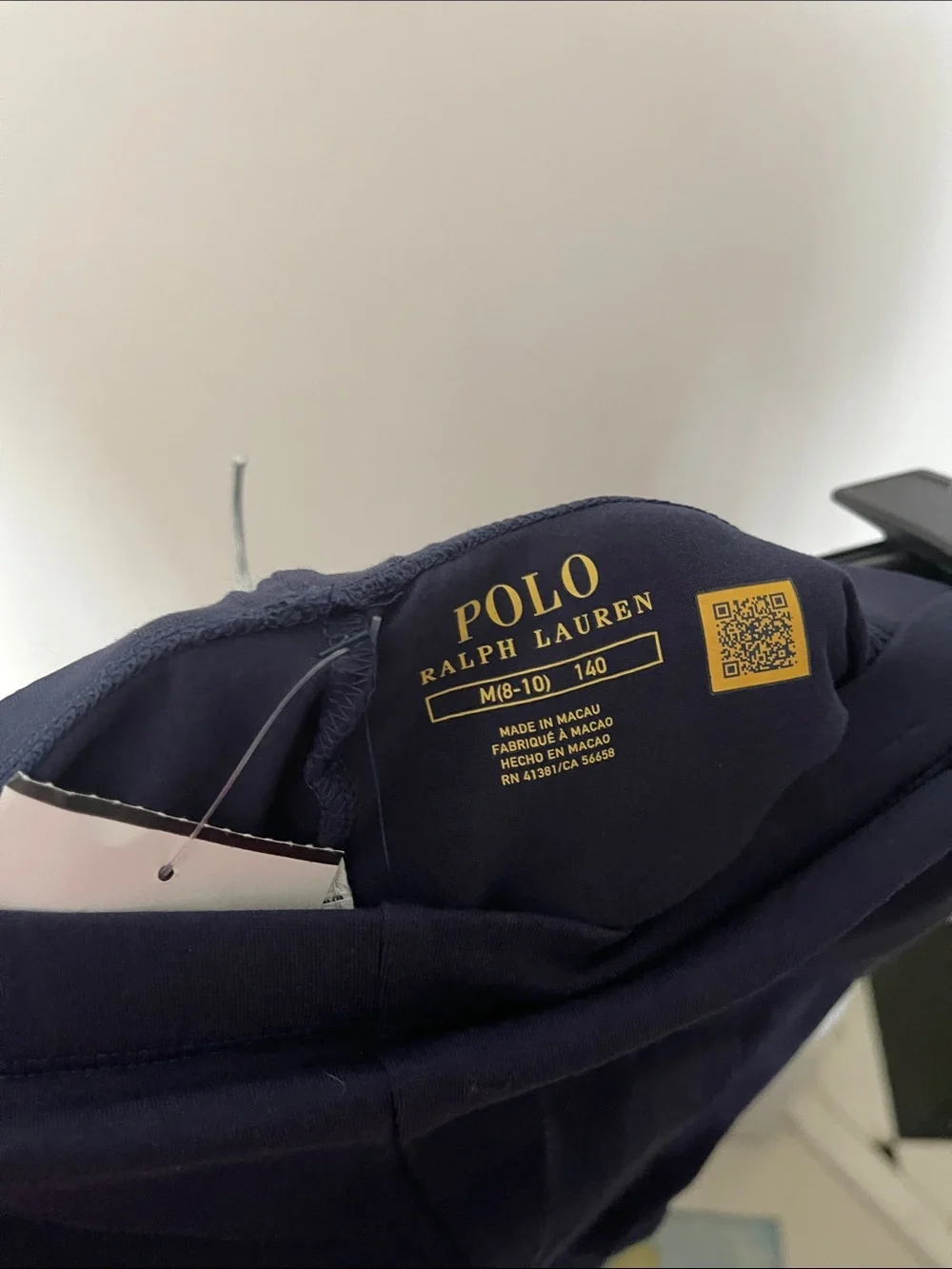 Ralph Lauren Girls' Dark Navy Stretch Leggings with Pony Logo